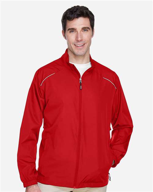Core 365 88183 Men's Techno Lite Motivate Unlined Lightweight Jacket - Classic Red - model front