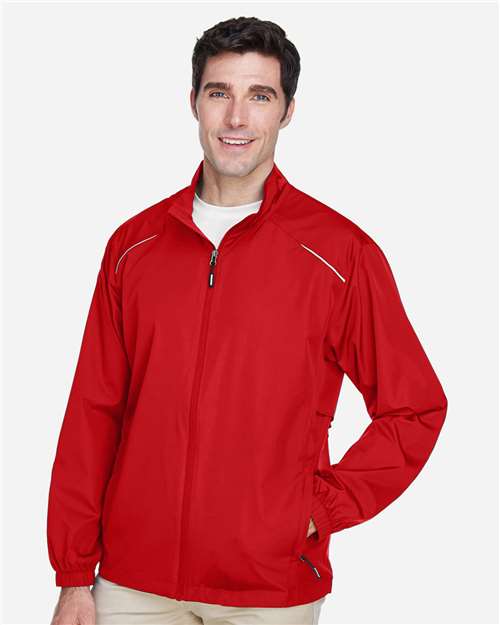 Core 365 88183 Men's Techno Lite Motivate Unlined Lightweight Jacket - Classic Red - model side