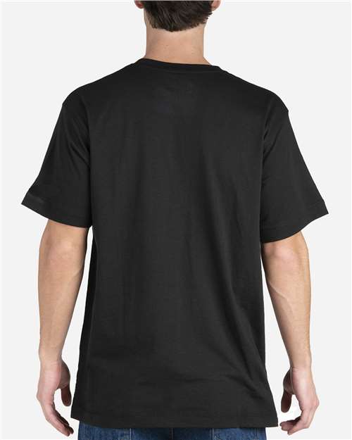 Berne Apparel BSM38 Men's Lightweight Performance Pocket T-Shirt - Black - model back
