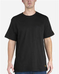 Berne Apparel BSM38 Men's Lightweight Performance Pocket T-Shirt - Black - model front