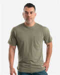 Berne Apparel BSM38 Men's Lightweight Performance Pocket T-Shirt - Lichen - model front