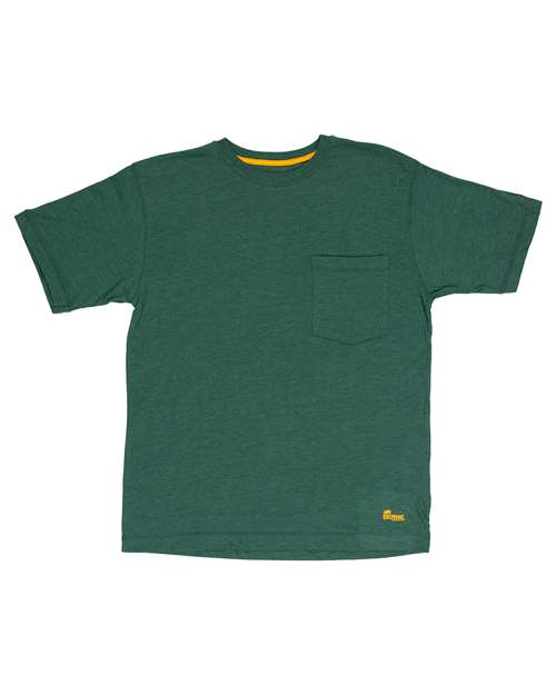 Berne Apparel BSM38 Men's Lightweight Performance Pocket T-Shirt - Pine - front
