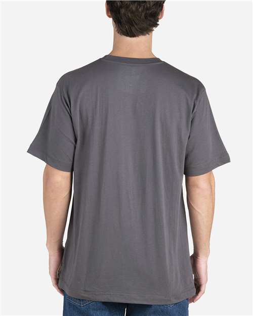 Berne Apparel BSM38 Men's Lightweight Performance Pocket T-Shirt - Slate - model back