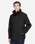 Core 365 88205 Men's Region 3-in-1 Jacket with Fleece Liner - Black - model side