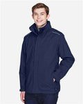 Core 365 88205 Men's Region 3-in-1 Jacket with Fleece Liner - Classic Navy - model side