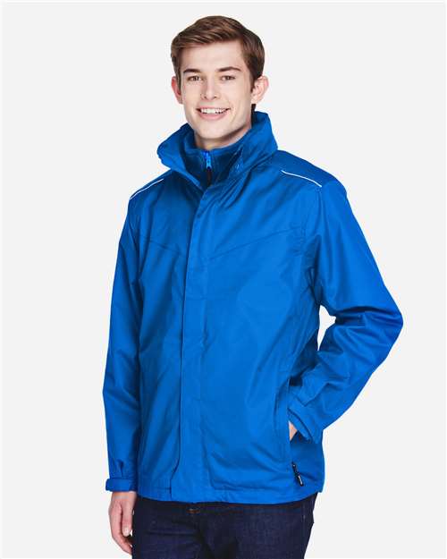 Core 365 88205 Men's Region 3-in-1 Jacket with Fleece Liner - True Royal - model side