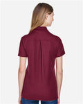 Devon & Jones DG20W Women's CrownLux Performance Plaited Polo - Burgundy - model back