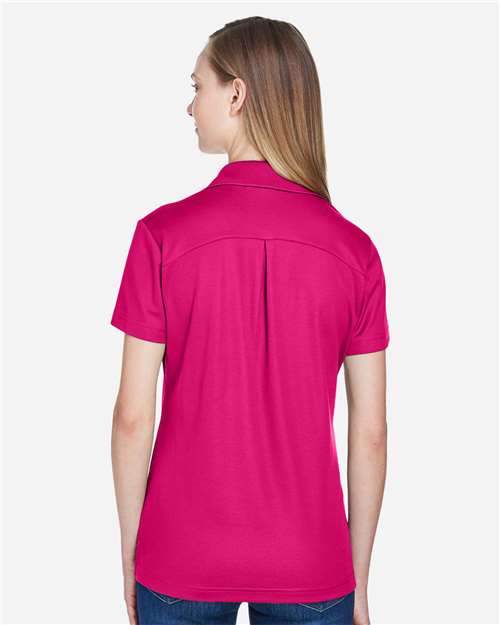 Devon & Jones DG20W Women's CrownLux Performance Plaited Polo - Crown Raspberry - model back