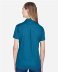 Devon & Jones DG20W Women's CrownLux Performance Plaited Polo - Dark Teal - model back