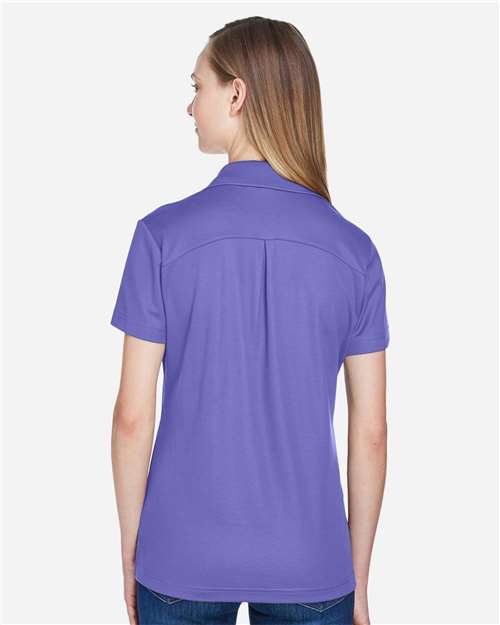 Devon & Jones DG20W Women's CrownLux Performance Plaited Polo - Grape - model back