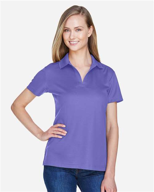 Devon & Jones DG20W Women's CrownLux Performance Plaited Polo - Grape - model front