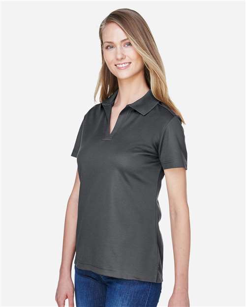 Devon & Jones DG20W Women's CrownLux Performance Plaited Polo - Graphite - model side
