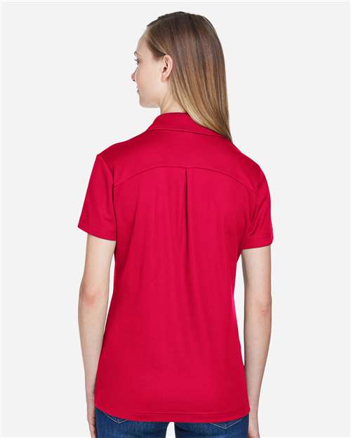 Devon & Jones DG20W Women's CrownLux Performance Plaited Polo - Red - model back