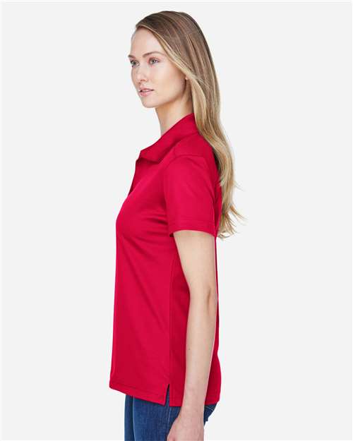 Devon & Jones DG20W Women's CrownLux Performance Plaited Polo - Red - model side