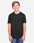 Core 365 CE111Y Youth Fusion ChromaSoft Performance T-Shirt - Black - model front