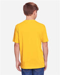 Core 365 CE111Y Youth Fusion ChromaSoft Performance T-Shirt - Campus Gold - model back