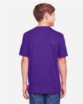 Core 365 CE111Y Youth Fusion ChromaSoft Performance T-Shirt - Campus Purple - model back