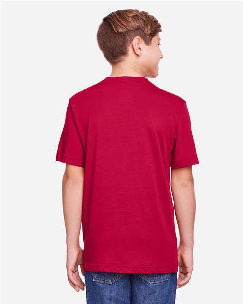 Core 365 CE111Y Youth Fusion ChromaSoft Performance T-Shirt - Classic Red - model back
