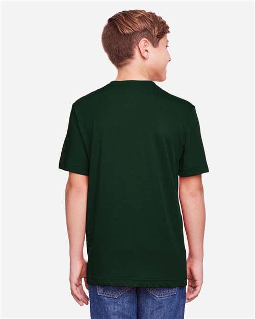 Core 365 CE111Y Youth Fusion ChromaSoft Performance T-Shirt - Forest - model back