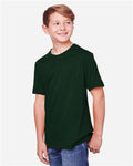 Core 365 CE111Y Youth Fusion ChromaSoft Performance T-Shirt - Forest - model side