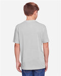 Core 365 CE111Y Youth Fusion ChromaSoft Performance T-Shirt - Platinum - model back