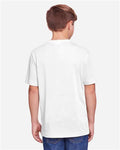 Core 365 CE111Y Youth Fusion ChromaSoft Performance T-Shirt - White - model back