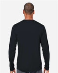 Core 365 CE10L Unisex Capital Long Sleeve Performance T-Shirt - Black - model back