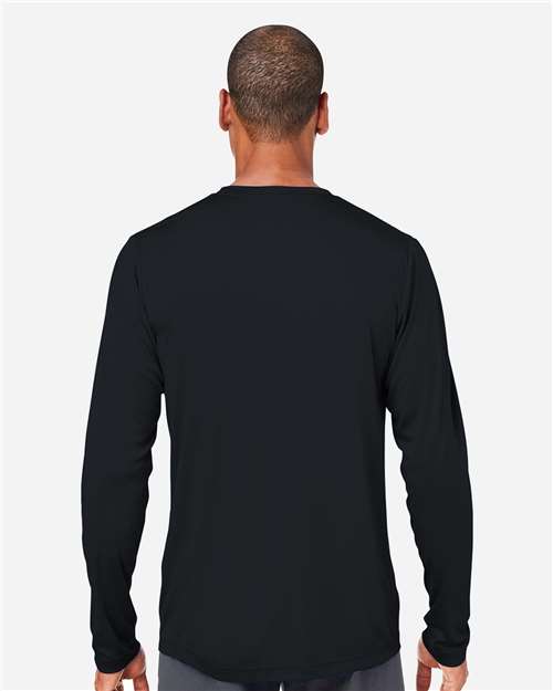 Core 365 CE10L Unisex Capital Long Sleeve Performance T-Shirt - Black - model back