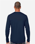 Core 365 CE10L Unisex Capital Long Sleeve Performance T-Shirt - Classic Navy - model back