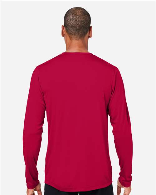 Core 365 CE10L Unisex Capital Long Sleeve Performance T-Shirt - Classic Red - model back