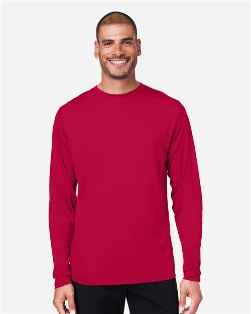 Core 365 CE10L Unisex Capital Long Sleeve Performance T-Shirt - Classic Red - model front