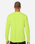 Core 365 CE10L Unisex Capital Long Sleeve Performance T-Shirt - Safety Yellow - model back