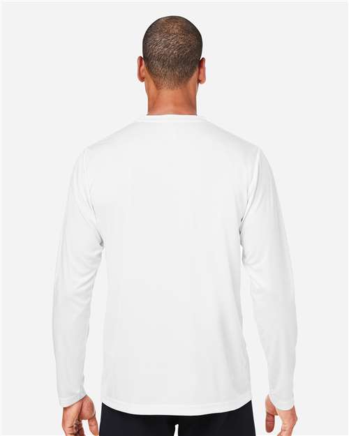 Core 365 CE10L Unisex Capital Long Sleeve Performance T-Shirt - White - model back