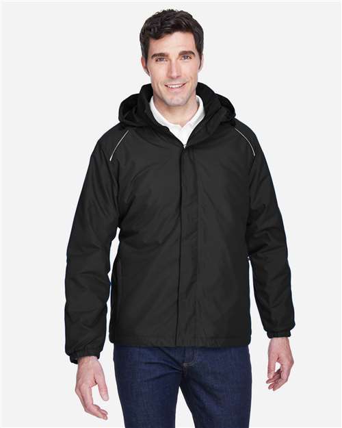 Core 365 88189 Men's Brisk Insulated Jacket - Black - model front