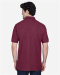 Devon & Jones D100 Pima Piqué Polo - Burgundy - model back
