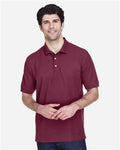 Devon & Jones D100 Pima Piqué Polo - Burgundy - model front