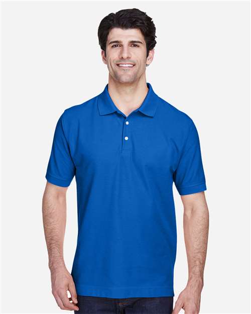 Devon & Jones D100 Pima Piqué Polo - French Blue - model front