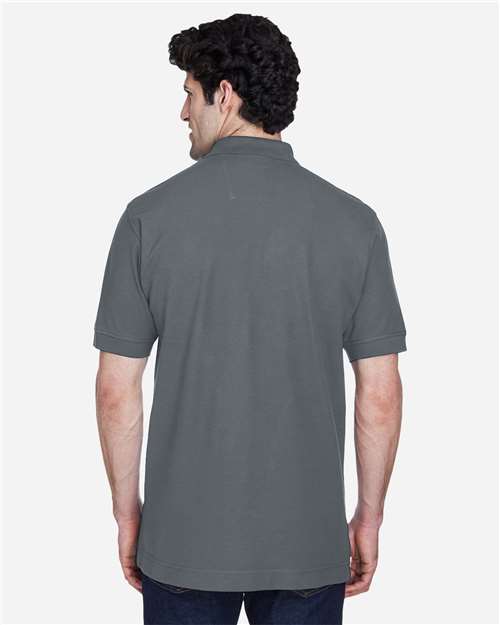 Devon & Jones D100 Pima Piqué Polo - Graphite - model back