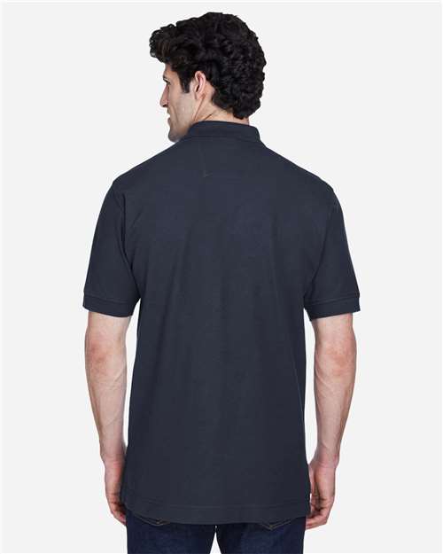 Devon & Jones D100 Pima Piqué Polo - Navy - model back