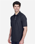 Devon & Jones D100 Pima Piqué Polo - Navy - model side