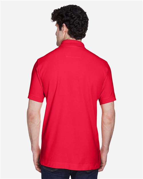 Devon & Jones D100 Pima Piqué Polo - Red - model back