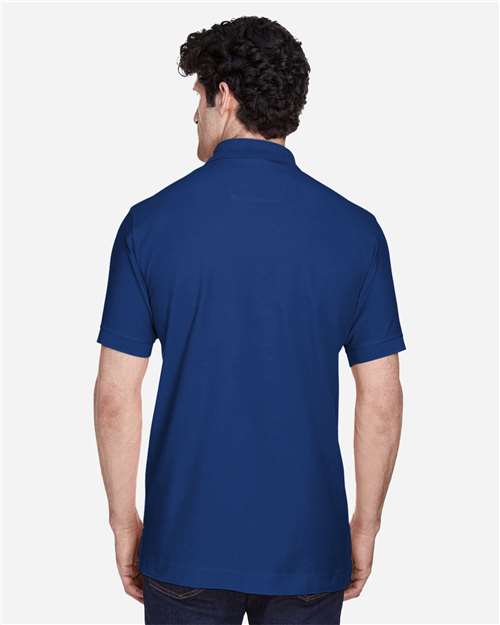 Devon & Jones D100 Pima Piqué Polo - True Royal - model back