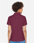 Devon & Jones D100W Women's Pima Piqué Polo - Burgundy - model back