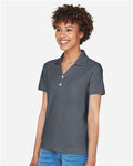 Devon & Jones D100W Women's Pima Piqué Polo - Graphite - model side