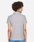 Devon & Jones D100W Women's Pima Piqué Polo - Grey Heather - model back