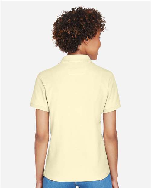 Devon & Jones D100W Women's Pima Piqué Polo - Transparent Yellow - model back