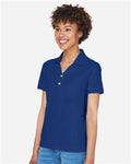 Devon & Jones D100W Women's Pima Piqué Polo - True Royal - model side