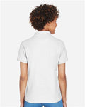 Devon & Jones D100W Women's Pima Piqué Polo - White - model back