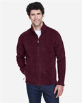 Core 365 88190 Men's Journey Fleece Jacket - Burgundy - model front
