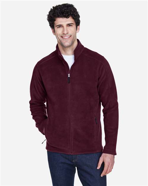 Core 365 88190 Men's Journey Fleece Jacket - Burgundy - model front